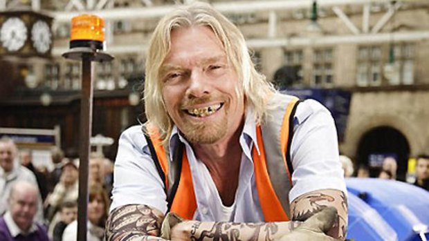 'Patronising' ... Virgin boss Richard Branson dressed as a cleaner.