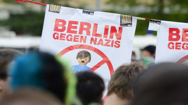 "Berlin against Nazi" demonstration against German right-wing extremists