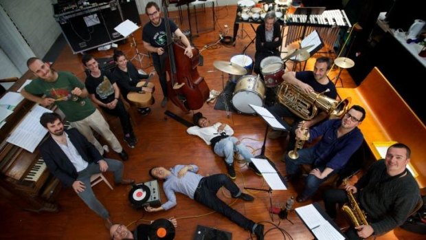 Relaxed approach: Members of the Australian Art Orchestra during rehearsals ahead of the group's concerts marking its 20th anniversary.