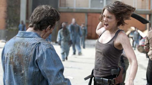 When Maggie attacks ... The Walking Dead