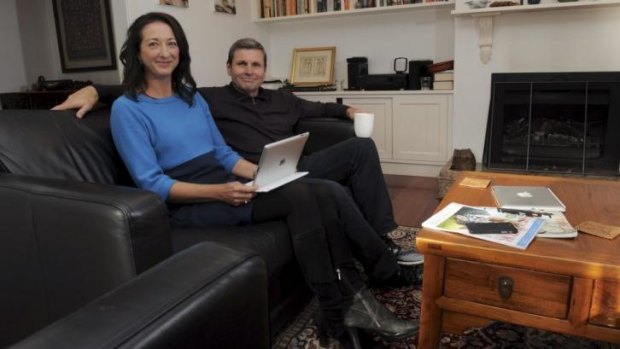 Powering down: Federal Labor MP Gai Brodtmann and her husband, broadcaster ChrisUhlmann,