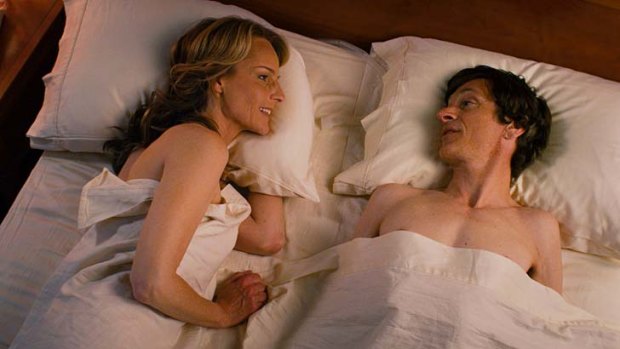 Helen Hunt and John Hawkes in <i>The Sessions</i>.