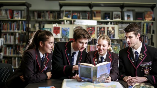 Aili, Harrison, Grace and Michael  are year 12 students at Haileybury College, which will offer VCE on a northern hemisphere timetable, with the academic year finishing in June.