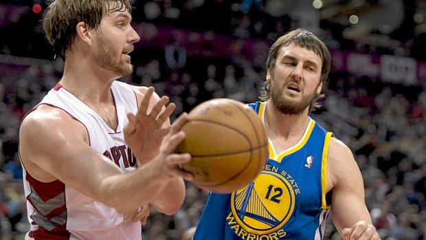 Big ask: Andrew Bogut (right) in action for the Golden State Warriors.