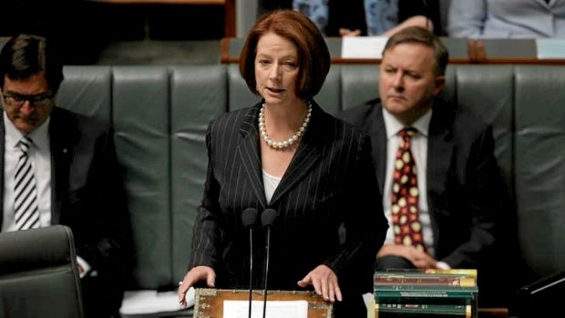 Julia Gillard delivers a statement on Afghanistan in Parliament.