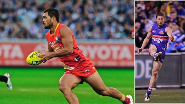 Watch list: The Suns Karmichael Hunt, left, and Bulldogs skipper Matthew Boyd are reason enough to keep following the football.