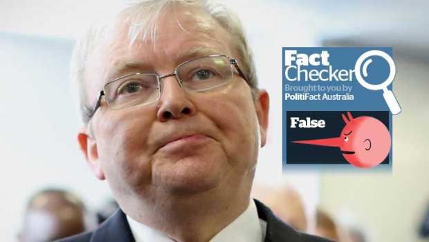 Kevin Rudd's claim that there are precedents for governments winning from this far behind are found to be false.