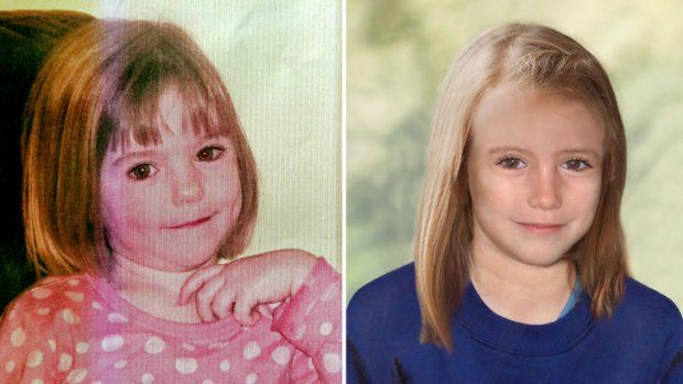 How she might look like now: The McCanns this month released an age-progression image of Madeleine aged 9, right.