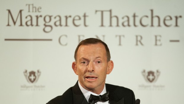 Tony Abbott gave The Margaret Thatcher lecture in London.