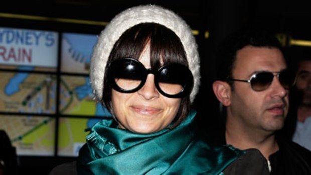 Nicole Richie at Sydney Airport yesterday.