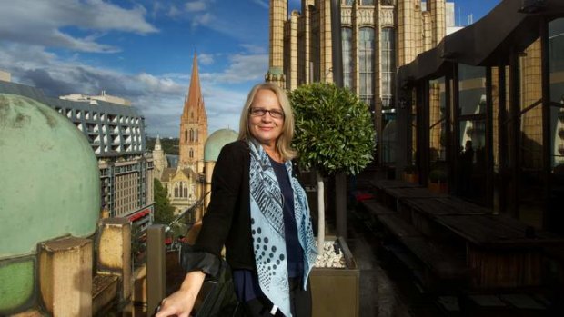 Maree Coote on the Manchester Unity penthouse balcony.