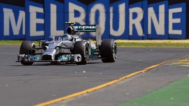 Mercedes driver Niko Rosberg during the third practice session at Albert Park