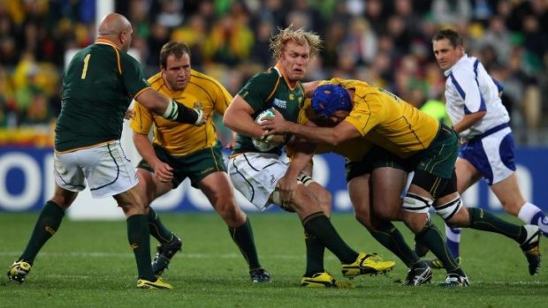 Springboks regular: The quarter-final clash against the Wallabies in 2011 was Schalk Burger's last match for South Africa before this year.