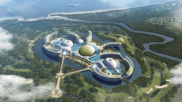 An artist impression of Aquis, the proposed mega casino for Cairns.
