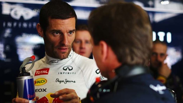 Frustrated: Mark Webber.