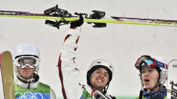 Australia's Dale Begg-Smith (left) lost out to Canadian Alexandre Bilodeau in a thrilling final.
