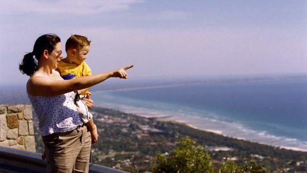 Taking in the view from Arthurs Seat.