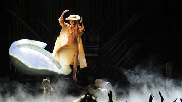 New packaging and delivery ... Lady Gaga at the Grammy Awards show. Music is poised to reach consumers' homes via the internet and ultra-fast broadband.