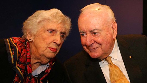 Gough and Margaret Whitlam at a Labor Convention in 2007.