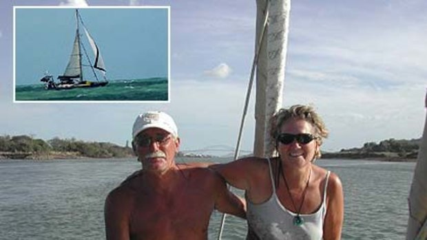 Malcolm Robertson and his wife Linda on their Mr Bean adventure before pirates struck.