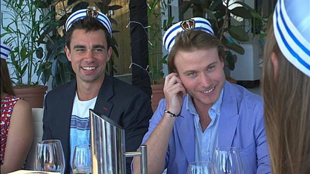Ahoy sailors ...  Harry and Christo, bachelors and best mates from Victoria, try to be dishy.
