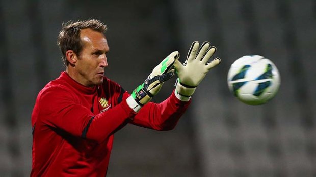 No respite: Mark Schwarzer keeps up the practice going into the World Cup qualifier against an Iraqi side that remains a threat.