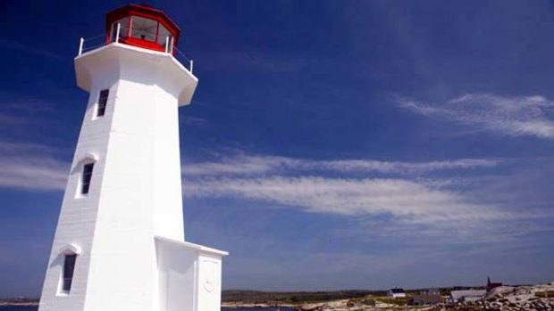 Deep blue ... a lighthouse keeps watch over Peggy's Cove.