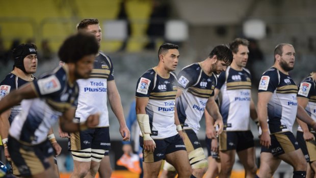 Brumbies players realise that their season has come to an end.