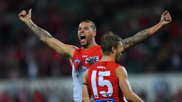'Absolute freak': Lance Franklin kicked 10 against the Blues and is in scintillating form heading into the finals.