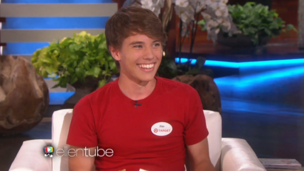 Alex from Target appears on Ellen.