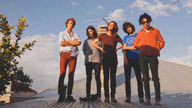 From Perth with love: Tame Impala's Jay Watson, Dominic Simper, Kevin Parker, Julien Barbagallo and Nick Allbrook will tour Australia in between overseas shows.