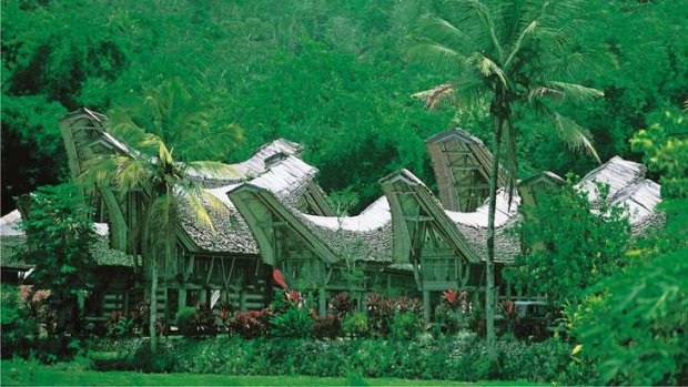Traditional Indonesian houses.