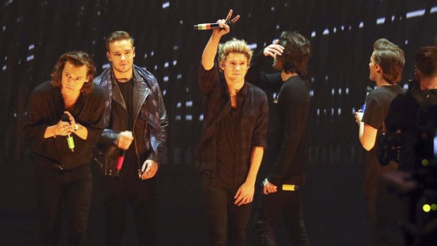 Before the poppy: One Direction performs in Germany.