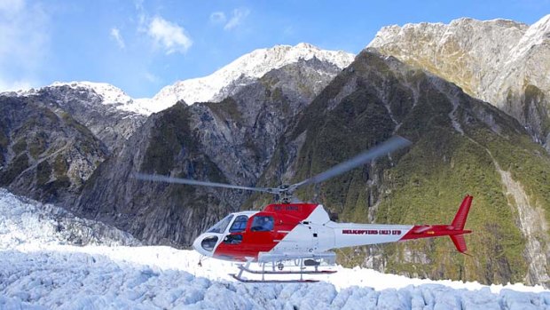 Prime experience ... a helicopter trip at Franz Josef Glacier, New Zealand.