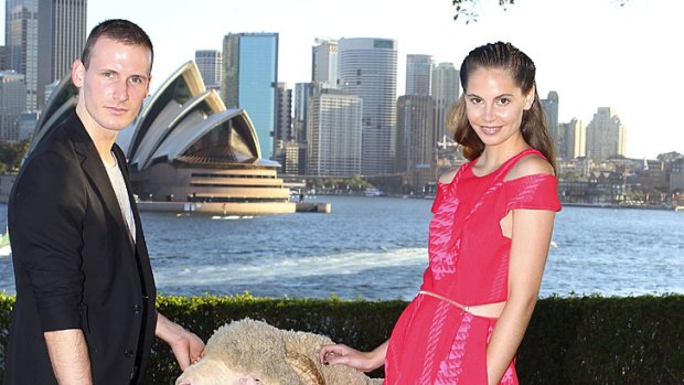 Feeling sheepish ... Australian Wool Innovation worked with designers including Dion Lee, with a model at the Australian launch of the Campaign for Wool.