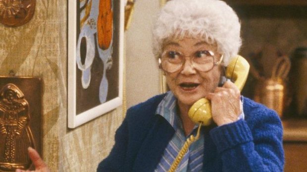 Listen to me: Estelle Getty, one of the stars of the television series The Golden Girls.