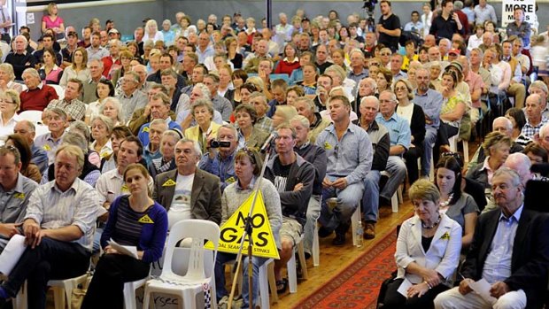 Growing wave of opinion ... people attend a rally against coal seam gas mining in Gunnedah on Wednesday.