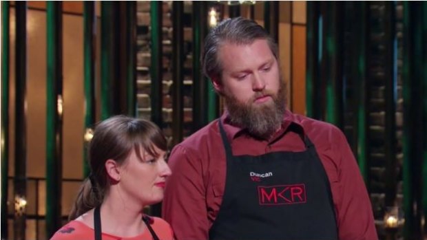 They know they're in trouble: Court and Duncan are sent to Sudden Death against David and Betty on MKR.