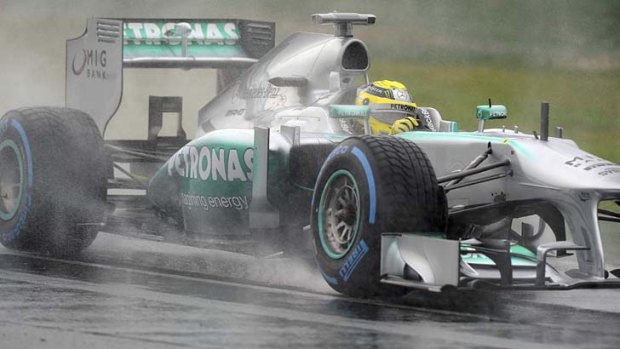 Well-placed: Nico Rosberg of Germany during final practice on Saturday.