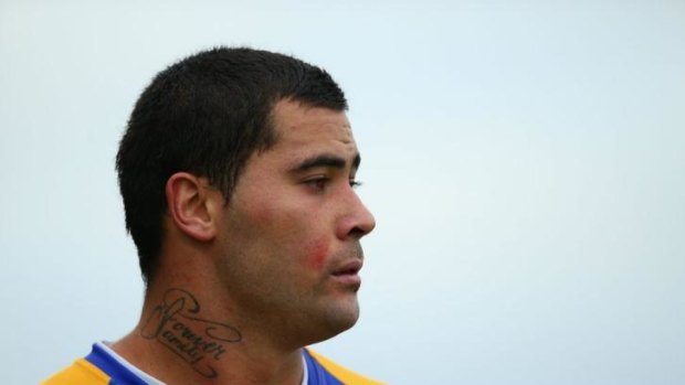 City slicker: Andrew Fifita looks on during the City and Country match at Caltex Park on Sunday.