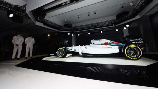 The new Williams Mercedes FW36 on show.