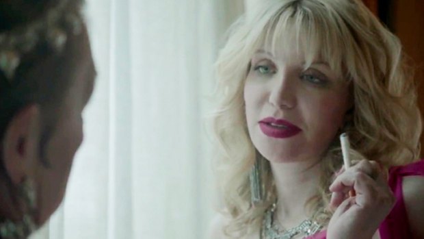 On board: Courtney Love promotes e-cigarette brand NJOY on YouTube.