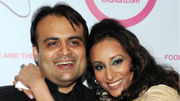 Pankaj Oswal, with his wife Radhika, is suing his former company for $US500 million.