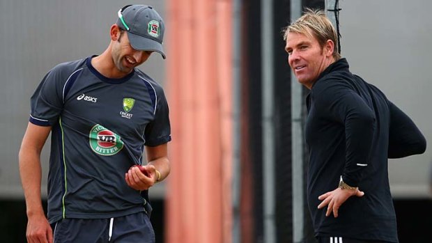 Warne has offered informal guidance, and public support for incumbent Australian spinner Nathan Lyon.