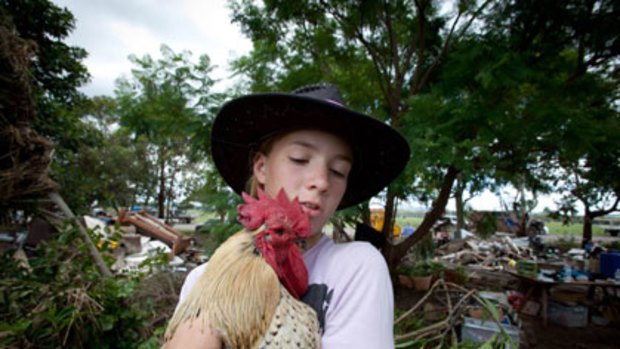 "He is my favourite" ... Katherine Godley has been reunited with her pet rooster Steven.