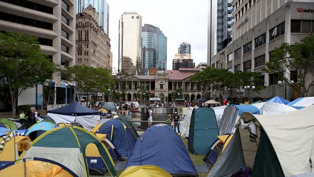 Occupy Brisbane protesters filled Post Office Square in November.