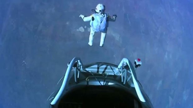 Leap of faith ... Felix Baumgartner.
