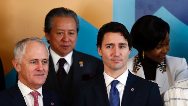 Would Australians swap prime ministers?  Malcolm Turnbull stands next to Canada's Prime Minister Justin Trudeau.