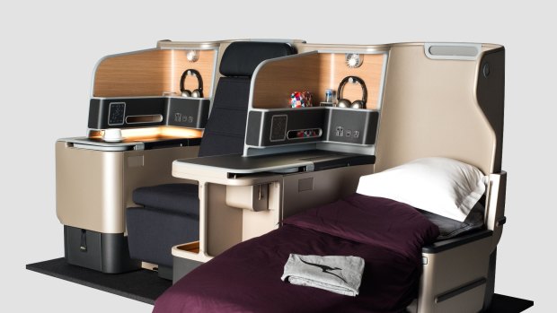 The new business class suites, with fully-flat beds, will replace Qantas' first-generation Skybed on all its A330s to Asia.