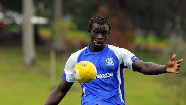 Majak Daw will be off to a training camp in the US on Friday and cannot make it to a reception for the Queen.